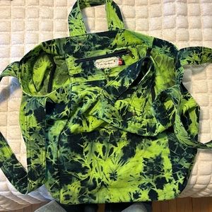 Free People - We The Free oversized denim tie dye tote.